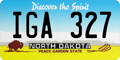ND license plate IGA327