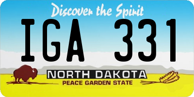 ND license plate IGA331