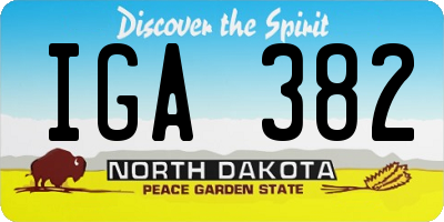 ND license plate IGA382