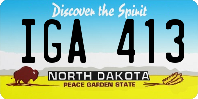 ND license plate IGA413