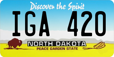 ND license plate IGA420
