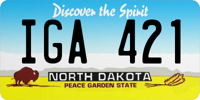 ND license plate IGA421