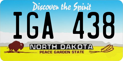 ND license plate IGA438