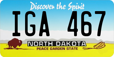 ND license plate IGA467