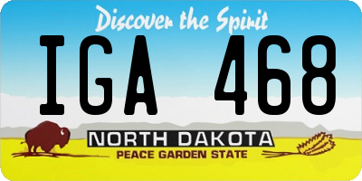 ND license plate IGA468