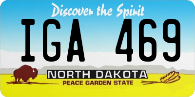 ND license plate IGA469
