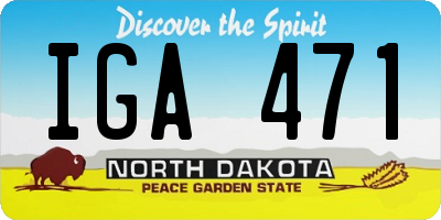 ND license plate IGA471