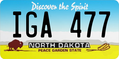 ND license plate IGA477