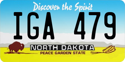 ND license plate IGA479