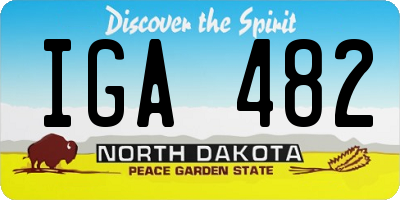 ND license plate IGA482