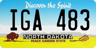 ND license plate IGA483