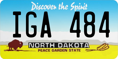 ND license plate IGA484