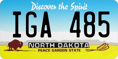 ND license plate IGA485