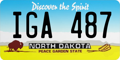 ND license plate IGA487