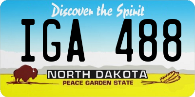 ND license plate IGA488
