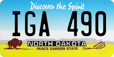ND license plate IGA490