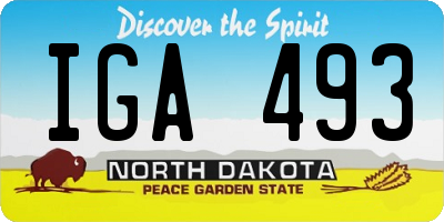 ND license plate IGA493