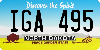 ND license plate IGA495