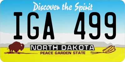 ND license plate IGA499