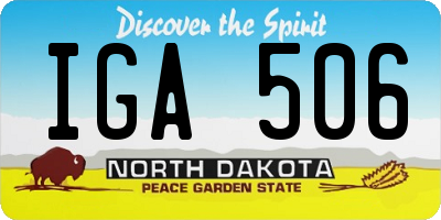 ND license plate IGA506