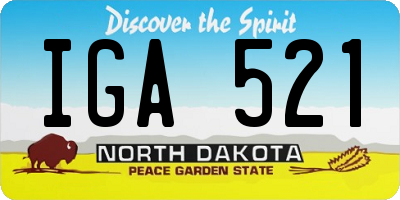 ND license plate IGA521