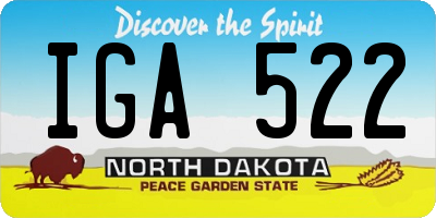 ND license plate IGA522