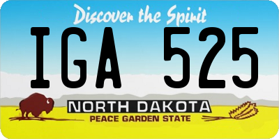 ND license plate IGA525
