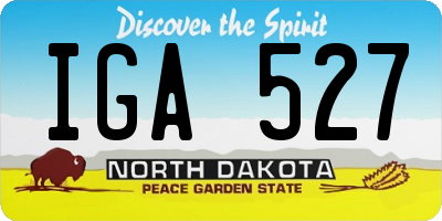 ND license plate IGA527