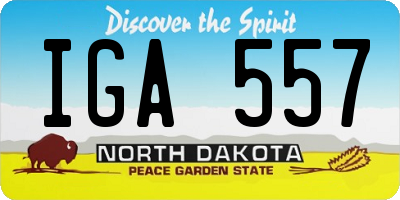 ND license plate IGA557