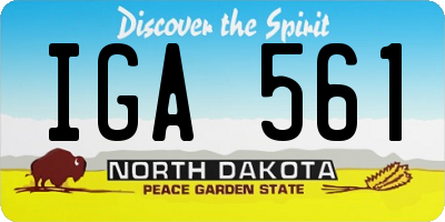 ND license plate IGA561