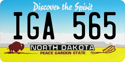 ND license plate IGA565