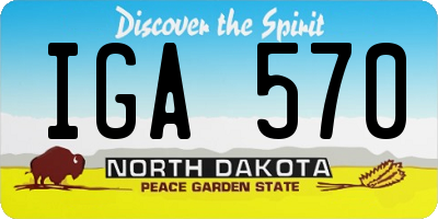 ND license plate IGA570