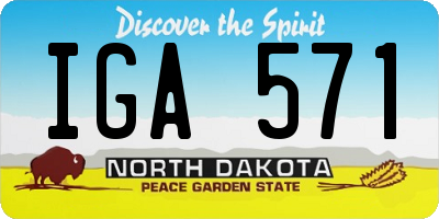 ND license plate IGA571