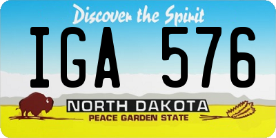 ND license plate IGA576