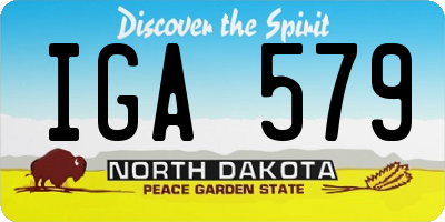 ND license plate IGA579