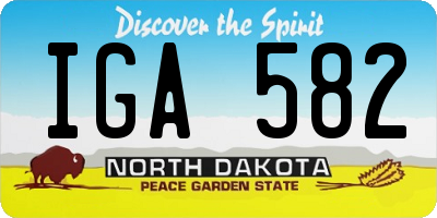 ND license plate IGA582
