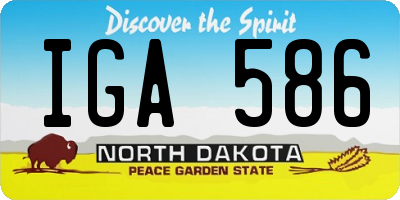 ND license plate IGA586