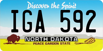ND license plate IGA592