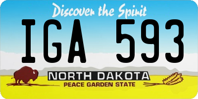 ND license plate IGA593