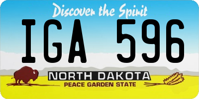 ND license plate IGA596