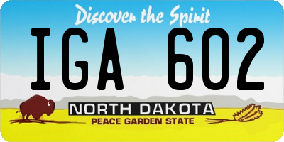 ND license plate IGA602