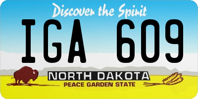 ND license plate IGA609