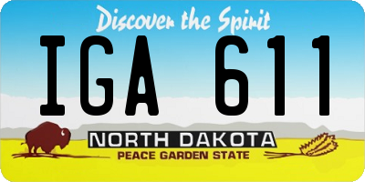 ND license plate IGA611