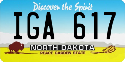 ND license plate IGA617