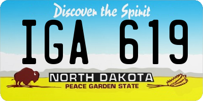 ND license plate IGA619