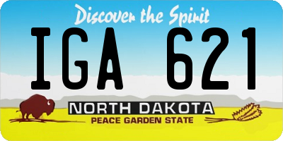 ND license plate IGA621