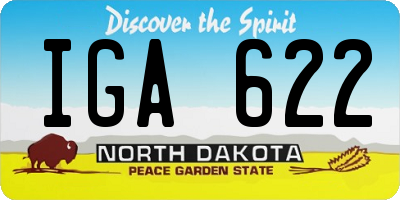 ND license plate IGA622