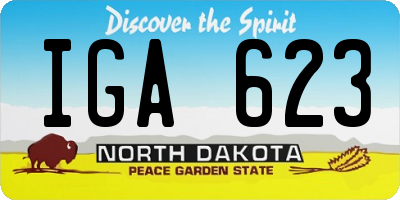 ND license plate IGA623