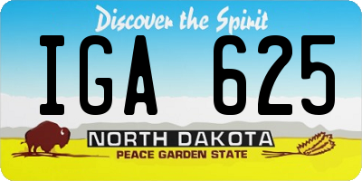 ND license plate IGA625