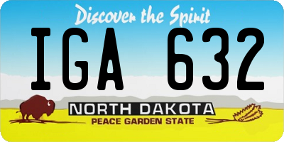 ND license plate IGA632